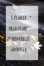 合浦县“珠还合浦”产销对接活动举行