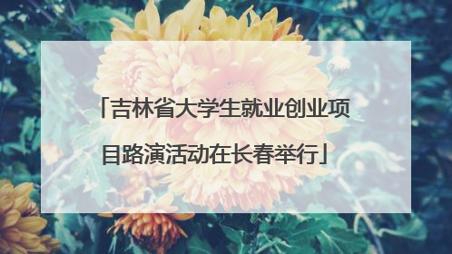 吉林省大学生就业创业项目路演活动在长春举行