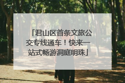 君山区首条文旅公交专线通车！快来一站式畅游洞庭明珠