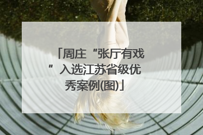 周庄“张厅有戏”入选江苏省级优秀案例(图)