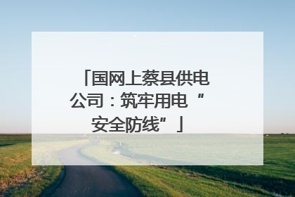 国网上蔡县供电公司：筑牢用电“安全防线”