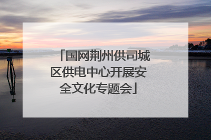 国网荆州供司城区供电中心开展安全文化专题会