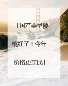 国产美早樱桃红了！今年价格更亲民