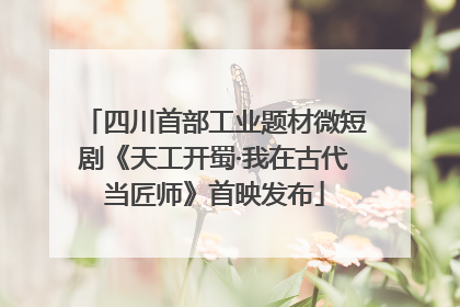 四川首部工业题材微短剧《天工开蜀·我在古代当匠师》首映发布