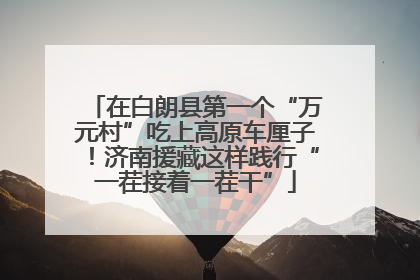 在白朗县第一个“万元村”吃上高原车厘子！济南援藏这样践行“一茬接着一茬干”