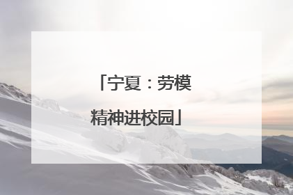 宁夏：劳模精神进校园
