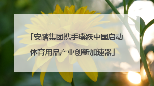 安踏集团携手璞跃中国启动体育用品产业创新加速器
