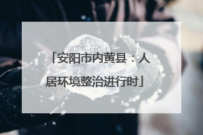 安阳市内黄县：人居环境整治进行时
