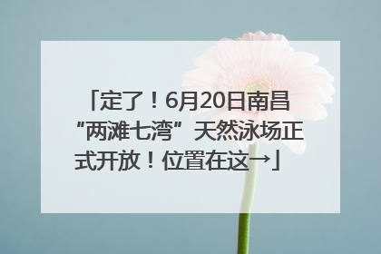 定了！6月20日南昌“两滩七湾”天然泳场正式开放！位置在这→
