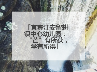 宜宾江安留耕镇中心幼儿园：“芒”有所获，学有所得