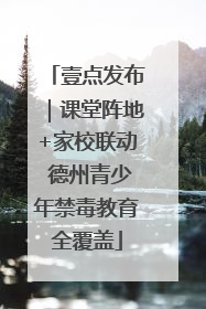 壹点发布｜课堂阵地+家校联动 德州青少年禁毒教育全覆盖