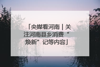 央媒看河南｜关注河南县乡消费“焕新”记等内容