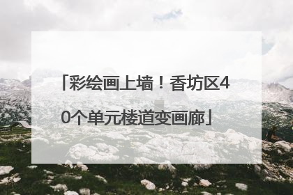 彩绘画上墙！香坊区40个单元楼道变画廊