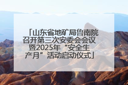 山东省地矿局鲁南院召开第三次安委会会议暨2025年“安全生产月”活动启动仪式