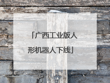 广西工业版人形机器人下线