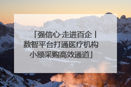 强信心·走进百企丨数智平台打通医疗机构小额采购高效通道