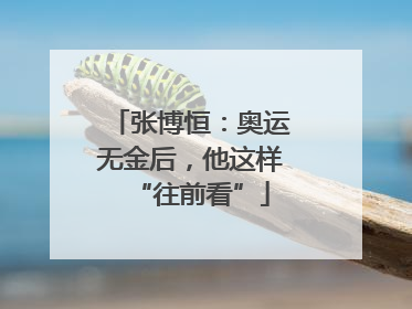 张博恒：奥运无金后，他这样“往前看”