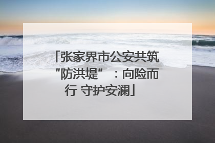 张家界市公安共筑“防洪堤”：向险而行 守护安澜