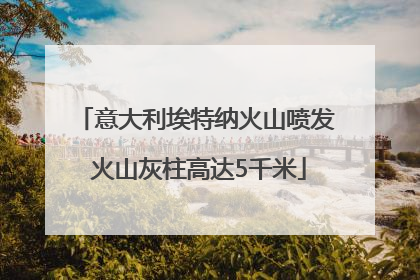 意大利埃特纳火山喷发 火山灰柱高达5千米