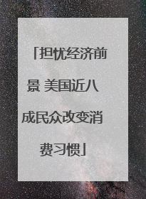 担忧经济前景 美国近八成民众改变消费习惯