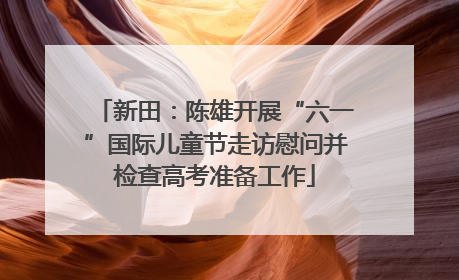 新田：陈雄开展“六一”国际儿童节走访慰问并检查高考准备工作