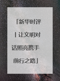 新华时评丨让文明对话照亮携手前行之路