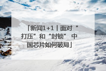新闻1+1丨面对“打压”和“封锁” 中国芯片如何破局
