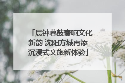 晨钟暮鼓奏响文化新韵 沈阳方城再添沉浸式文旅新体验