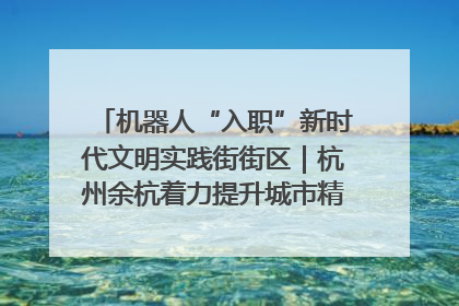机器人“入职”新时代文明实践街街区｜杭州余杭着力提升城市精细化智能化管理水平