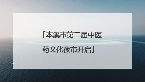 本溪市第二届中医药文化夜市开启