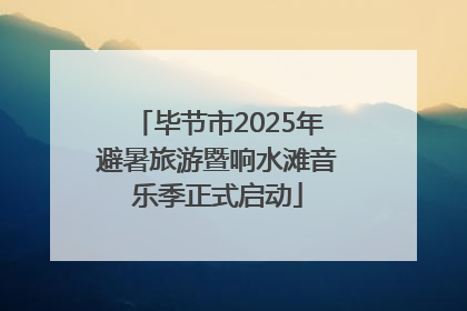毕节市2025年避暑旅游暨响水滩音乐季正式启动