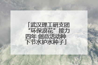武汉理工研支团“环保浪花”接力四年 创意活动种下节水护水种子