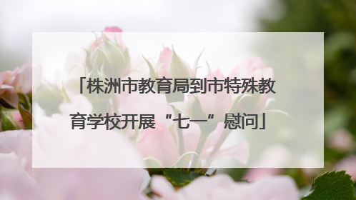株洲市教育局到市特殊教育学校开展“七一”慰问