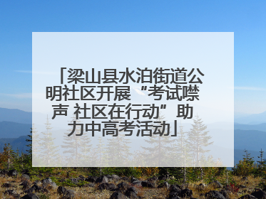 梁山县水泊街道公明社区开展“考试噤声 社区在行动”助力中高考活动