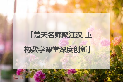 楚天名师聚江汉 重构数学课堂深度创新