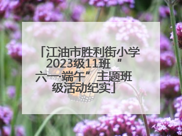 江油市胜利街小学2023级11班“六一·端午”主题班级活动纪实