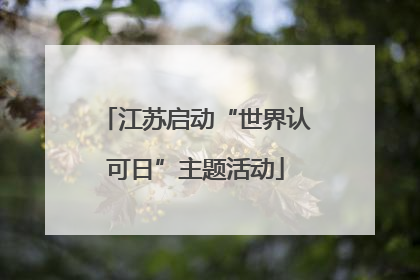 江苏启动“世界认可日”主题活动