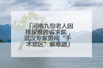 河南九旬老人因排尿难跨省求医，武汉专家勇闯“手术禁区”解难题