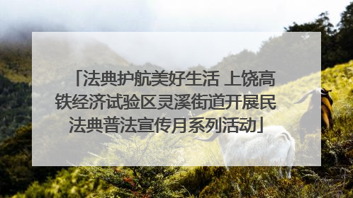 法典护航美好生活 上饶高铁经济试验区灵溪街道开展民法典普法宣传月系列活动