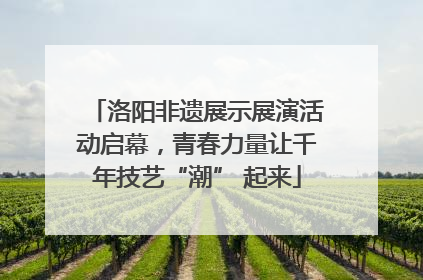 洛阳非遗展示展演活动启幕，青春力量让千年技艺“潮” 起来