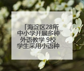 海淀区28所中小学开展多种外语教学 9校学生采用小语种参加高考