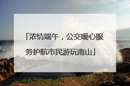 浓情端午，公交暖心服务护航市民游玩南山