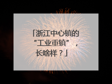 浙江中心镇的“工业重镇”，长啥样？