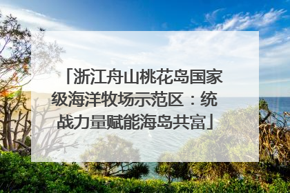 浙江舟山桃花岛国家级海洋牧场示范区：统战力量赋能海岛共富