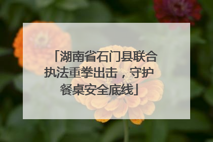 湖南省石门县联合执法重拳出击，守护餐桌安全底线