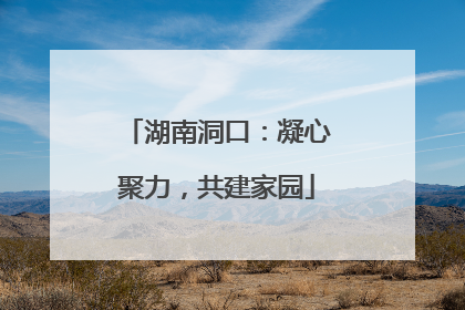 湖南洞口：凝心聚力，共建家园