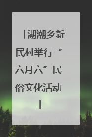 湖潮乡新民村举行“六月六”民俗文化活动