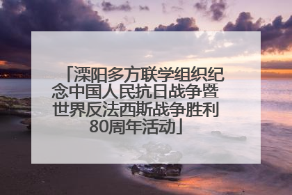 溧阳多方联学组织纪念中国人民抗日战争暨世界反法西斯战争胜利80周年活动