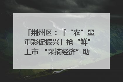 荆州区：「“农”墨重彩促振兴」抢“鲜”上市 “采摘经济”助农“甜蜜增收”