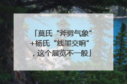 莫氏“斧劈气象”+杨氏“线墨交响”，这个展览不一般